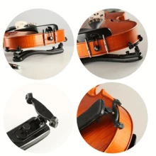 1pc Premium Adjustable Violin Shoulder Rest - Comfortable Fit For 1/4 & 1/8, 3/4 & 4/4 Sizes, Black Plastic, Essential Musical Instrument Accessory - Multicolor - View 4
