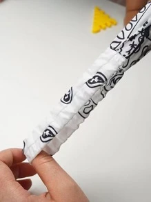 1/3/5/8pcs New Rabbit Ear Twist Elastic Headbands, Cashew Flower Print Stretchy Headscarves, Narrow Edge Ditsy Floral Wire Fixing Hair Accessories For Women