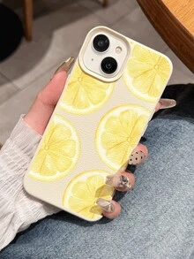1 pieza Funda protectora de teléfono suave, a prueba de agua, a prueba de caídas y antideslizante con diseño de rebanada de limón simple, compatible con Apple y otros teléfonos, versión internacional, no la versión nacional - Multicolor - Ver 2