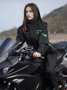 1set Fashionable Thickened Full Body Rain Coat Suit Rain Coat & Rain Pants Set Waterproof And Windproof Rain Jacket For Outdoor Activities, Rain Coat For Men And Women, High Quality Raincoat Rain Poncho Multi Functional Rain Coat Cycling Traveling Climbing Breathable Raincoat Insulation, Galentines, Puppy, Carnival, Party Decorations, Spring Summer Picks, Brides Maid Gifts, Room, Bedroom Decor, Bedroom Decor, Beach, Travel, For Men, For Women, Vacation,Cute Stuff - Multicolor - View 5