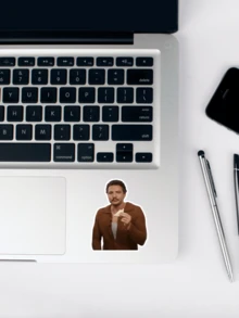 Pedro Pascal Sandwich Emoticon Sticker, Vinyl Decal For Laptop, Cup, Phone - Multicolor - View 7