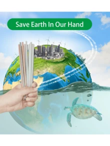 25/50pcs Metallic Silver Paper Straws, Shining Silver Paper Straws, Party Drinking Straw For Cake Pops, Birthday, Anniversary, Wedding, Holiday Celebrations, Party Decor & Supplies,School Supplies - Multicolor - View 9