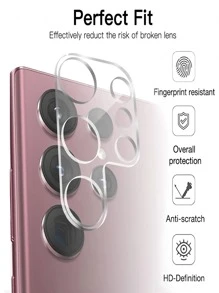 3pcs Tempered Glass Camera Lens Protector Film, High Definition Glossy Surface, Explosion-Proof, Auto Adsorption, High Hardness, Round Edge Dustproof Design, Compatible With Apple/ Galaxy/ Mi/Redmi/Honor/Magic 6 5 Lite And More Models Gift For Birthday, Family, Friends Lens Protector, Phone Accessories