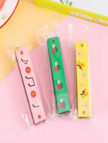 16-Hole Double Row Harmonica, Metal Painted, Steel Construction, Musical Instrument Toy Gift For Christmas, New Year, Students