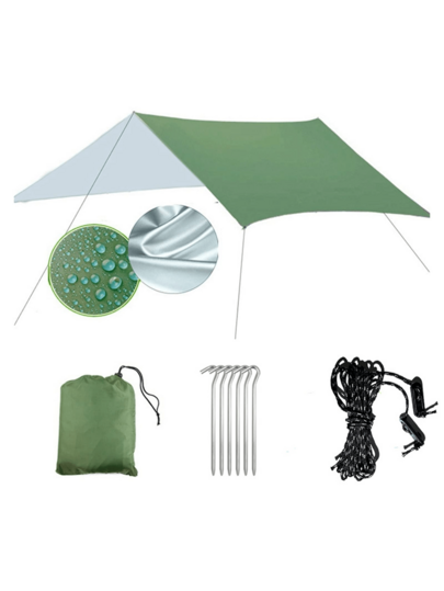 Waterproof Camping Tarp,Lightweight Hammock Rain Fly Sunshade,Compact Tent Backpacking Tarp For Camping,Hiking And Outdoor Activities