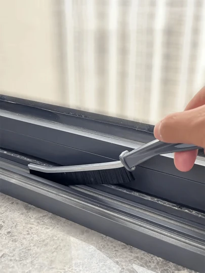 1支長而細長的隙縫清潔刷/窗口縫隙塵刷/浴室和家庭廚房清潔工具