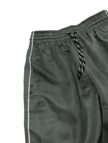 Men's Tactel Sports Pants, Plain, Reinforced Stitching - Xám - Xem 3