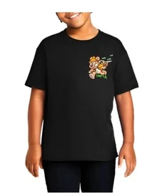 Playera de niño y niña animales juegos extremos moda unisex 4 - Negro - Ver 3