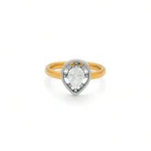 1pc 18K Gold Plated Stainless Steel Shiny Zirconia Sun-Shaped Single Ring, Suitable For Women's Daily And Wedding Wear, Gift
