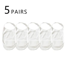 5 pares de calcetines náuticos casuales para mujer, calcetines invisibles transpirables de seda fina de baja altura antideslizantes para uso diario en verano