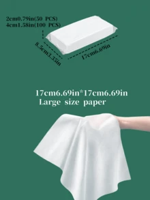 Giấy lụa mềm mại 100 tờ/50 tờ/gói lớn, phù hợp cho ô tô, nhà ở, văn phòng, nhà hàng và khách sạn. Đây là loại giấy lụa dùng một lần dung tích lớn, bền và không xơ, thích hợp cho hộp đựng khăn giấy, sản phẩm giấy, khăn giấy, khăn ăn và giấy vệ sinh. - trắng - Xem 6