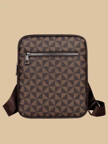 男士 PU 皮革斜挎包，休闲斜挎包，旅行包，带手机钱包