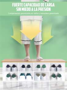 CasaBella 14 piezas Caja de zapatos de almacenamiento, zapatero apilable, caja de zapatos de plástico para el hogar