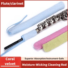 Hisopos de algodón para la limpieza de las llaves de saxofón de viento de madera, cepillo para la limpieza de las llaves de flauta, suministros de mantenimiento para clarinete