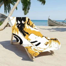 bandai A Bandai Cartoon Beach Towel Made From Water-Absorbent Polyester Material, Soft And Comfortable, Machine Washable, Suitable For Yoga, Travel, Swimming, Fitness, And Camping.