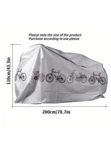 1件装自行车罩电动自行车罩山地车服装摩托车防雨罩防尘罩防灰罩防晒 - 彩色 - 查看 2
