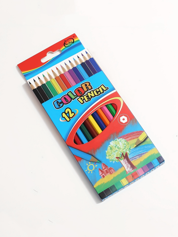 Box Of 12 Painting Graffiti Plastic Colored Pencils