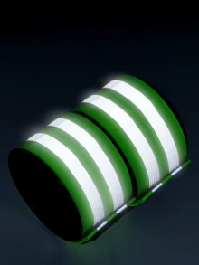 2pcs High Visibility Reflective Bands - Nylon Blend Arm Straps For Night Cycling, Running, Walking - Comfortable Snap Bracelet For Maximum Visibility And Security