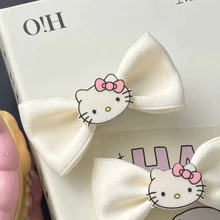 Sanrio 2 Stücke Sanrio Hello Kitty Cartoon süße rosa Hello Kitty Haarspangen und Haarband, geeignet zum Verschenken und für den täglichen Gebrauch (einige Teile können zufällig sein), Rückkehr zur Schule