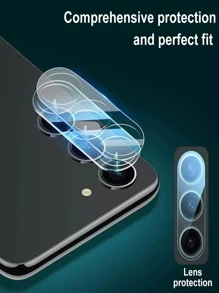 3pcs Tempered Glass Camera Lens Protector Film, High Definition Glossy Surface, Explosion-Proof, Auto Adsorption, High Hardness, Round Edge Dustproof Design, Compatible With Apple/ Galaxy/ Mi/Redmi/Honor/Magic 6 5 Lite And More Models Gift For Birthday, Family, Friends Lens Protector, Phone Accessories