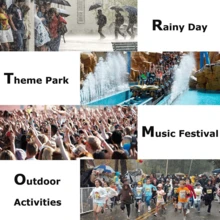 1件/2件装一次性透明儿童雨衣，适合7-11岁儿童户外徒步，宽松版型，可重复使用，白色/黄色可选，易于收纳携带，适合户外活动、旅行、徒步、音乐节、水上活动，带帽带袖。