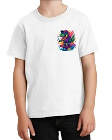 Playera de niño y niña animales juegos extremos moda unisex 11 - Blanco - Ver 3
