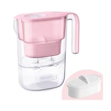 Waterdrop Elfin Refrigerator Water Filter Pitcher With 1*90-Day Filter Cartridge, Reduces Fluoride, Chlorine, And More, 2.5L, NSF Certified, Pink (Replacement Filter: WD-PF-01A Plus)