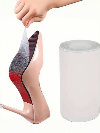 1pc High Heel Anti-Slip Pad, Noise Reducing Trimable Shoe Bottom Protector Sticker, Wear Resistant Self-Adhesive Anti-Slip Pad, Extended Anti-Slip Sticker