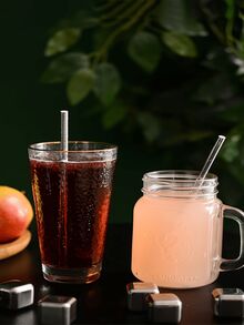 25/50pcs Metallic Silver Paper Straws, Shining Silver Paper Straws, Party Drinking Straw For Cake Pops, Birthday, Anniversary, Wedding, Holiday Celebrations, Party Decor & Supplies,School Supplies - Multicolor - View 3