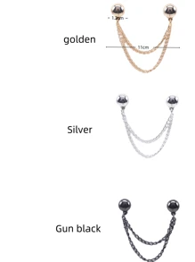 Chaîne Boucle magnétique Manchette Boucle fixe Bouton de taille T-shirt Transformé en court-circuit Jeans Boucle de cheville Chaîne Boucle magnétique Manchette Jambe de pantalon Fixé Pince Convergent Appareil Bord sans couture et Boucle de taille avec Boucle de foulard en diamant à la mode