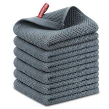 100% Cotton Kitchen Dish Cloth, 6pcs/Pack Waffle Weave Super Absorbent Dish Towels, Quick Drying Dishcloth For Fast Dish Drying, 12"X12"