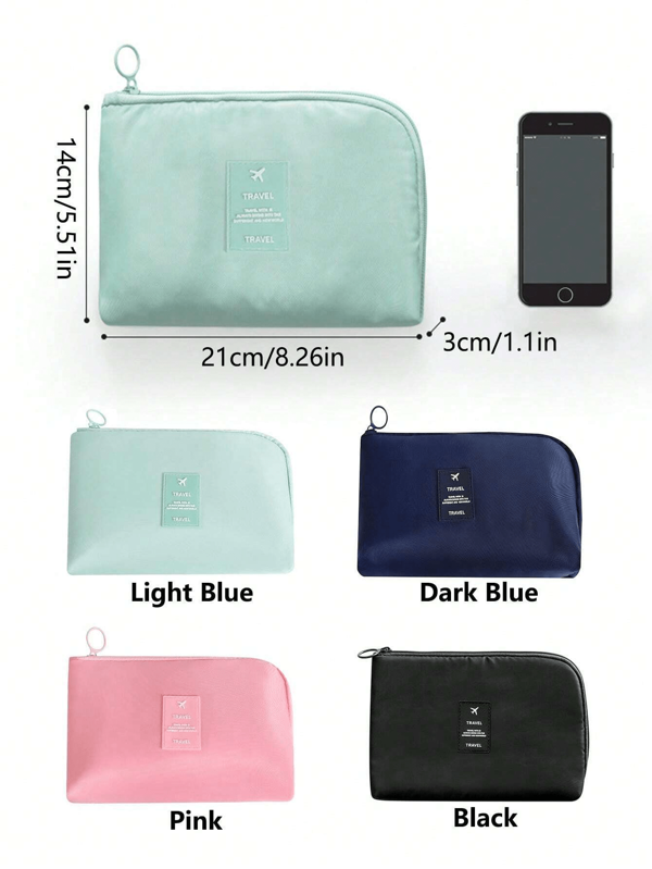 1 pieza Organizador electrónico, Bolsa organizadora de cables de viaje, Estuche para accesorios electrónicos, Bolsa de almacenamiento impermeable y portátil todo en uno para cables, cuerdas, cargadores, teléfono, accesorios de viaje esenciales, organizador de viaje, estuche de cargador, bolsa digital, organizador de cables electrónicos, funda para banca de energía, para mujer, hombre, niños, regalos de Navidad, suministros esenciales para maestros, impermeable, ligero, de gran capacidad