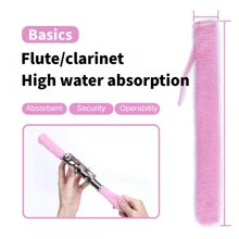 Hisopos de algodón para la limpieza de las llaves de saxofón de viento de madera, cepillo para la limpieza de las llaves de flauta, suministros de mantenimiento para clarinete