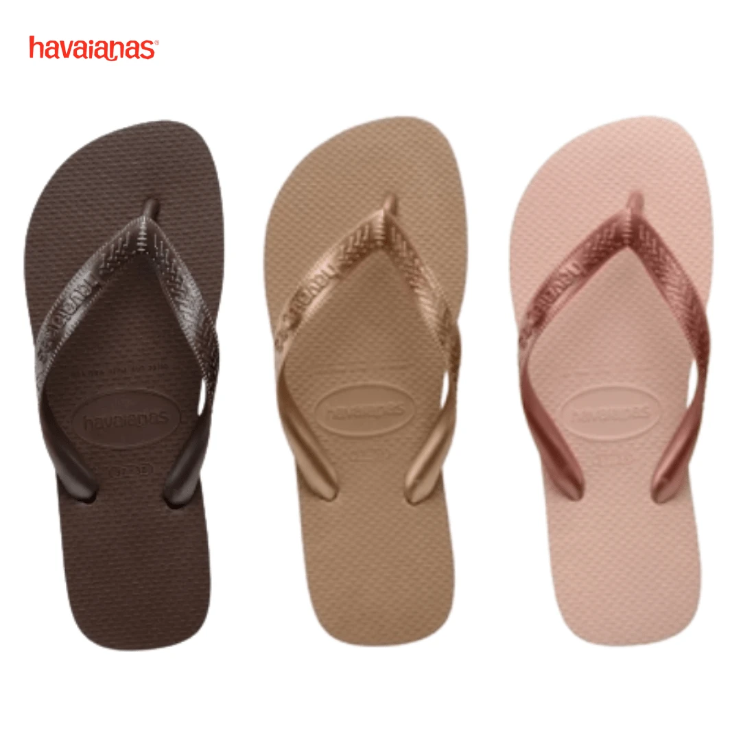 Havaianas Women's Plain Flip Flops - Strappy Top - 咖啡棕 - 查看 1