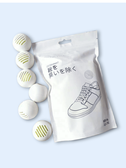 6Pcs Green Tea Shoe Deodorizer Balls, Quick Odor Removal Air Freshener, Smell Absorber For Shoes, Gym Bags, Closets, Pet Areas, Kitchen, Bathroom & Home, Reusable Hollow Design For Uniform Odor Dispersion, No Irritation To Use, Easy To Place Small Size, Continuous Deodorizing Effect, Household Suppliers