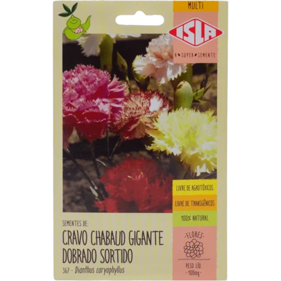 Semente Para Plantio Isla -linha Multi Cravo Chabaud Gigante Sortido