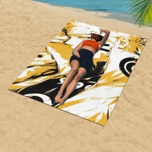 bandai A Bandai Cartoon Beach Towel Made From Water-Absorbent Polyester Material, Soft And Comfortable, Machine Washable, Suitable For Yoga, Travel, Swimming, Fitness, And Camping.
