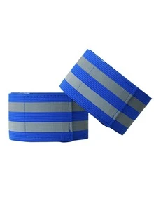 2pcs High Visibility Reflective Bands - Nylon Blend Arm Straps For Night Cycling, Running, Walking - Comfortable Snap Bracelet For Maximum Visibility And Security