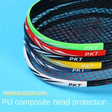3/5/10 stuks badminton racketkopstickers, racketbeschermfolie, krasbestendige beschermfolie voor shuttlecocksnaren, slijtvaste racketframe stickers, zelfklevende badmintonaccessoires, racketaccessoires, valbescherming - Veel kleurig - Bekijken 3