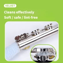 Hisopos de algodón para la limpieza de las llaves de saxofón de viento de madera, cepillo para la limpieza de las llaves de flauta, suministros de mantenimiento para clarinete