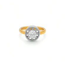 1pc 18K Gold Plated Stainless Steel Shiny Zirconia Sun-Shaped Single Ring, Suitable For Women's Daily And Wedding Wear, Gift