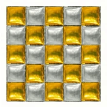 Kit Of 10 Square Metallic Balloons 45cm Gold And Silver For Party Panel, Birthday And Elegant Decoration - Dourado và Prata - Xem 3