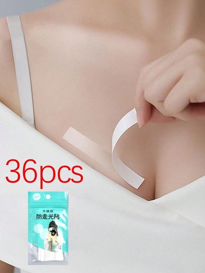 36pcs Fashion Clothing Tape, Double-Sided Tape, Strong Adhesive, Transparent, Skin-Safe Tape, 36 Pieces