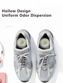 6个装绿茶鞋用除臭球，快速除臭空气清新剂，适用于鞋子、健身包、衣柜、宠物区、厨房、浴室和家居的除臭剂，可重复使用的镂空设计，气味均匀分散，使用无刺激，体积小巧，易于放置，持续除臭效果，家庭用品供应商 - 白色 - 查看 7