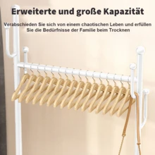 KLEIDERSTÄNDER STABIL SCHWERLAST KLEIDERSTÄNDER AUF ROLLEN KLEIDERWAGEN MOBILER - Gold - Übersicht 4