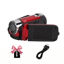 1pc HD Flip-Screen Digital Camera With 270° Rotating Lens, 2.4-Inch Display, 1080P Full HD, 16x Zoom, Wide-Angle, 32GB Memory Card, Built-In Battery & USB Charging Cable For Travel Concerts - 粉色 - 查看 3