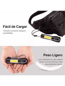 Rechargeable Tactical Lamp 2000l Side Flashlight - Black - View 6