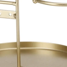 JOYERO DE METAL DORADO CON ESPEJO. TAMAÑO 155 x 155 x 29 mm. COLOR DORADO./ 160X160X295MM - Dorado - Ver 3