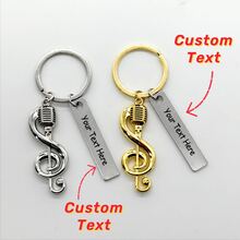 Llavero personalizado con nota musical, llavero personalizado de micrófono, regalo para cantante, regalo para amantes de la música, accesorio de graduación, regalos de Navidad para mujeres y hombres - Multicolor - Ver 7