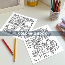 Adult And Teen Hygge Style Coloring Book, Relaxing Bold Simple Designs With Cozy Corners (Bold Simple Coloring Series) - Pink - View 8